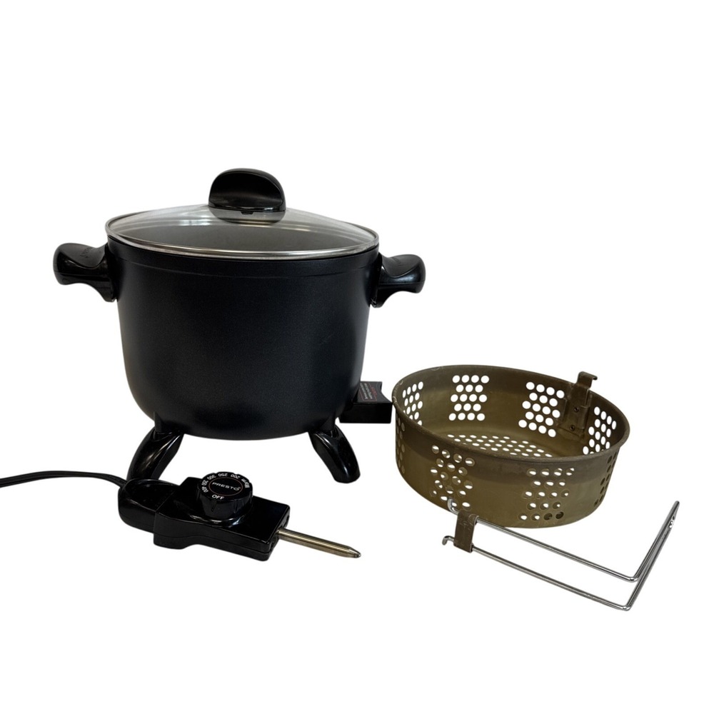 Presto Electric Deep‎ Fryer Multi Cooker Pot with Basket and Lid